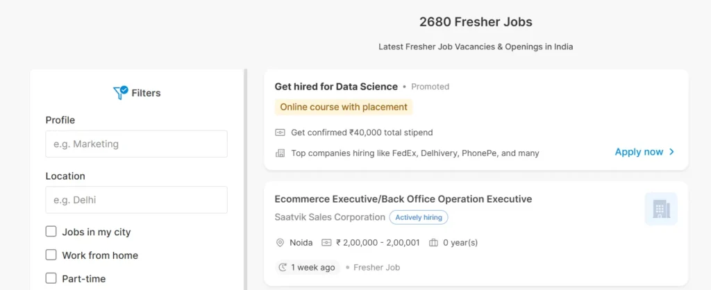 Top 50 Summer Internships in India for Freshers 2025