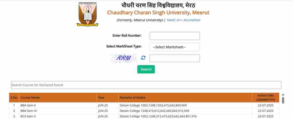 CCSU Result 2025